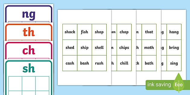 Sh Ch Th And Ng Word Sorting Cards Activity Teacher Made
