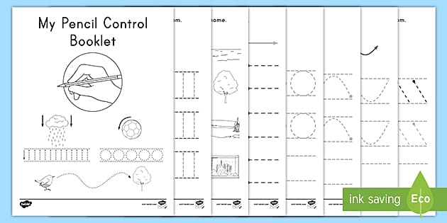FREE Pencil Control - Activity Book - PDF (teacher made)