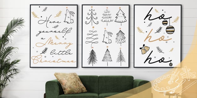 Have Yourself A Merry Little Christmas Modern Posters Pack