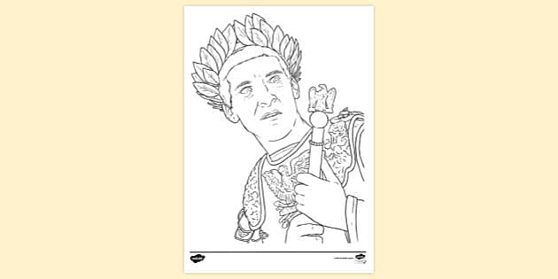 FREE! - Kenneth Williams As Julius Caesar Colouring Sheets