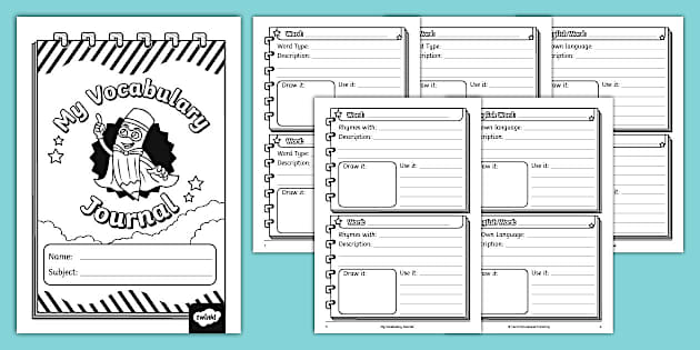 Vocabulary Journal Template – Twinkl - Twinkl