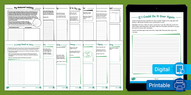 Reflection Writing Activity Pack for 6th-8th Grade - Twinkl