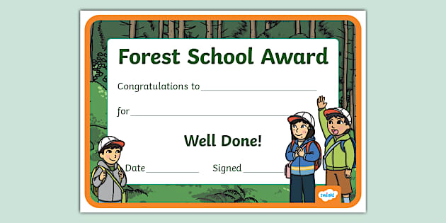 Outdoor Forest School Award Certificate Twinkl Resources