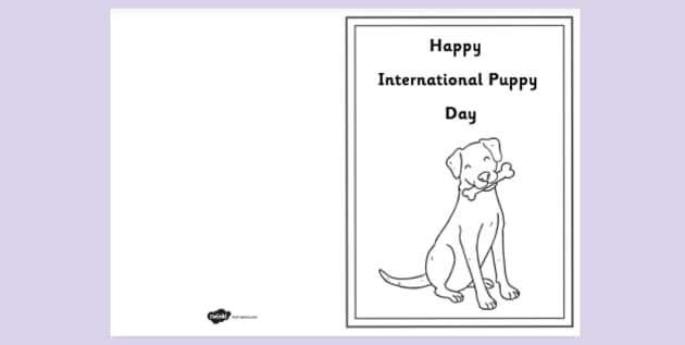 FREE! - Dog Bone Card Colouring Activity | Printable Resources