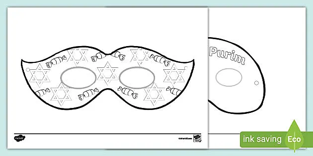 Purim Coloring Crafts Bundle Purim Masks Graggers and Puppets Paper Craft  Templates Printable Activities for Kids 