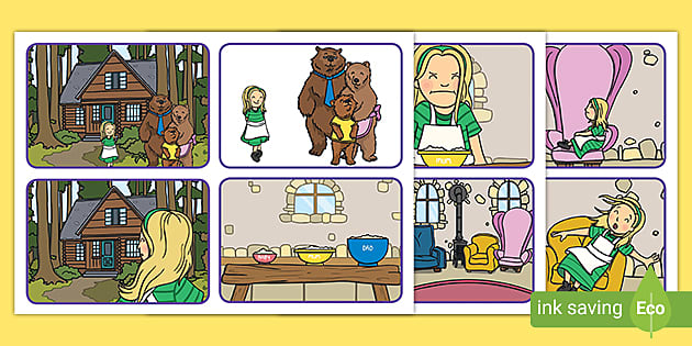 Sequence Cards For Goldilocks And The Three Bears Twinkl