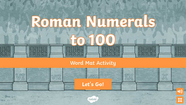 Roman Numerals To 100 Powerpoint