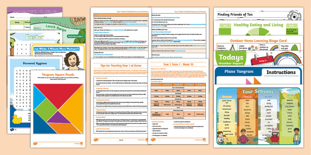 Year 1 Term 1 Week 10 Remote Home Learning Pack - Twinkl