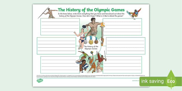 The History of the Olympic Games Mind Map (teacher made)