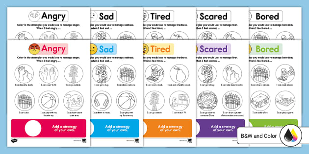 Managing Emotions Worksheets | Kindergarten Resource