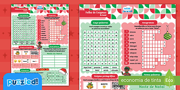 Folha de enigmas de Natal (Teacher-Made) - Twinkl