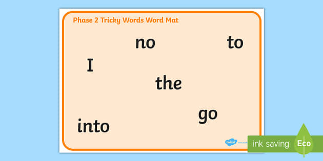 tricky words phase 2 interactive game