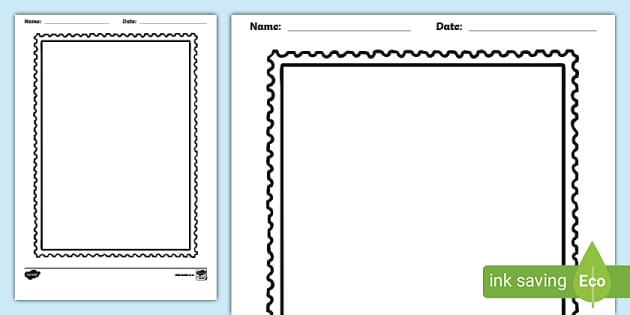 Design a Post Office Stamp  Stamp Template Primary Resource