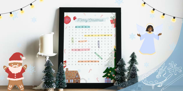 Christmas Themed Word Search Poster | Twinkl Art Gallery