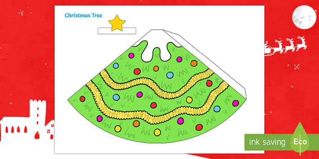 3D Cone Christmas Tree Character, KS1