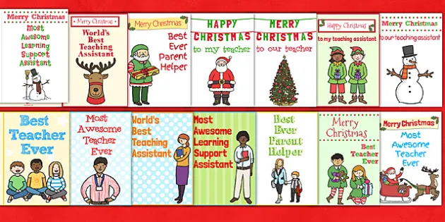 Bag of Christmas Blessings for Teaching Assistant Xmas Greetings Card/Gift Idea