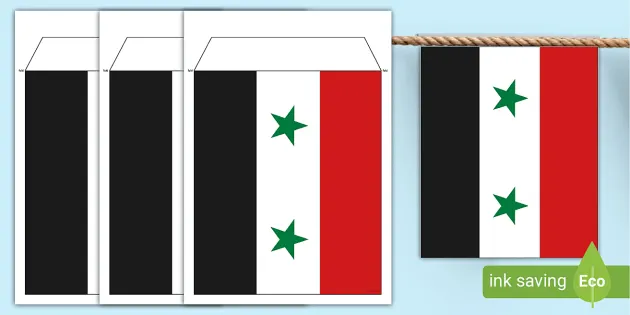 Syria Flag Display Bunting (teacher made) - Twinkl
