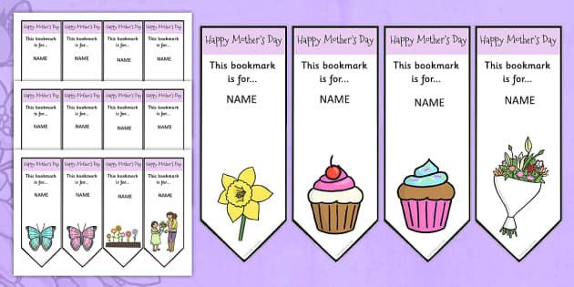 Mothers Day Bookmarks Educational Resource Teacher Made