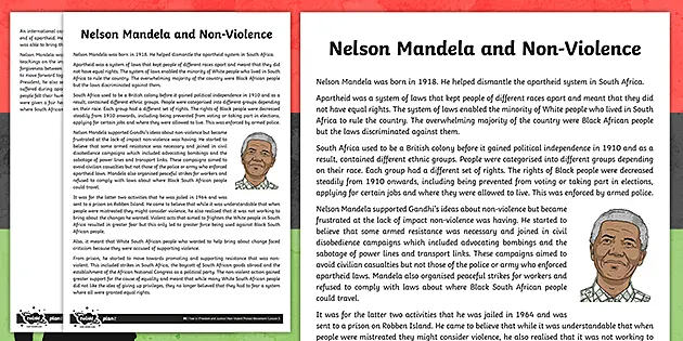 nelson mandela cut and paste activity teacher made