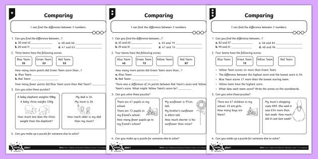 find the difference differentiated worksheets teacher made