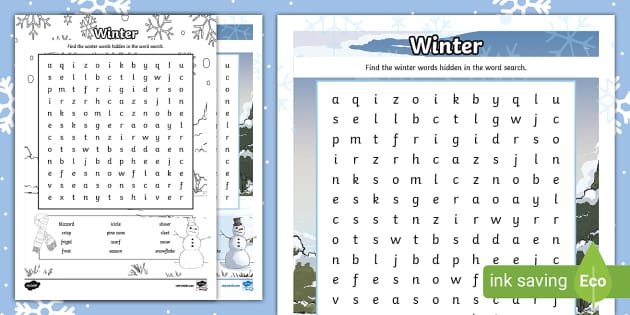 KS2 Winter Word Search - Twinkl