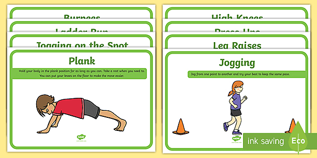 Pe Home Fitness Station Activity Cards Pe Home Learning