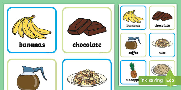 Fair Trade Food Word Cards