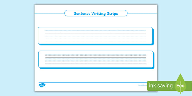 Sentence Writing Strips (teacher made) - Twinkl