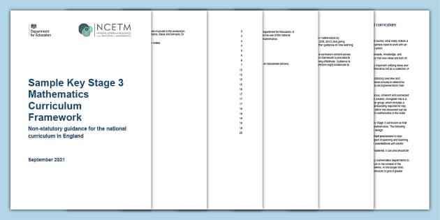 FREE Sample Key Stage 3 Mathematics Curriculum Framework free-sample-key-stage-3-mathematics-curriculum-framework