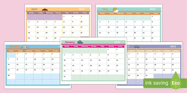 Fillable Calendar 2022 Editable 2022 Calendar - Printable Resources (Teacher Made)
