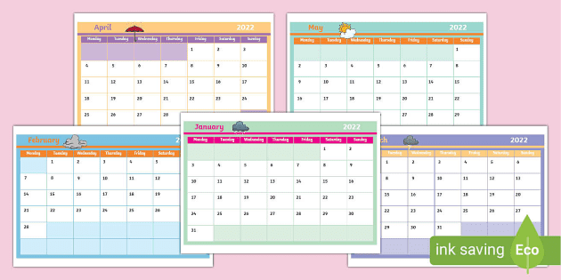 editable 2022 calendar printable resources teacher made