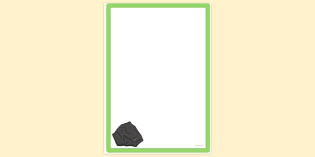 FREE! - Lump of Coal Page Border | Page Borders | Twinkl Resources