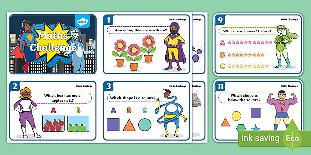 Foundation Maths Challenge Cards (teacher Made) - Twinkl