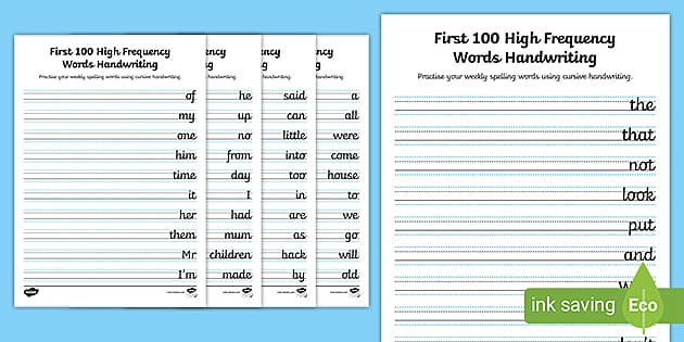 Left-Handed Cursive Writing Worksheets PDF Handwriting Help