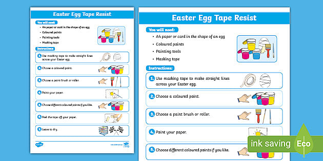 Easter Egg Tape Resist (Hecho por educadores) - Twinkl