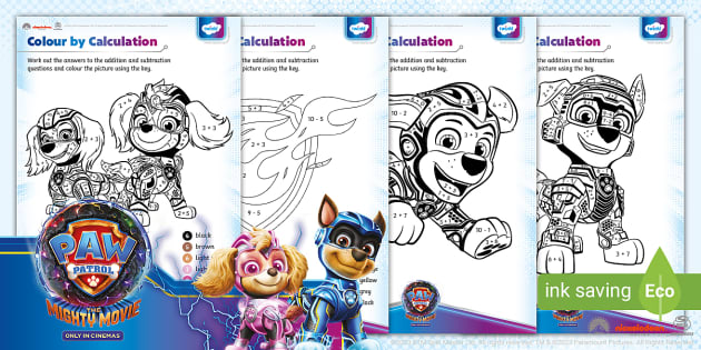 FREE! - PAW Patrol Colouring Pages, Paramount