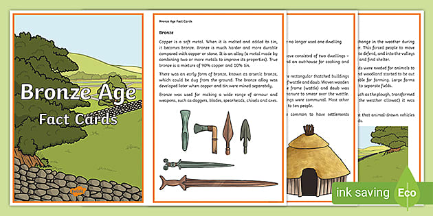 Bronze Age Fact Cards (Teacher-Made) - Twinkl