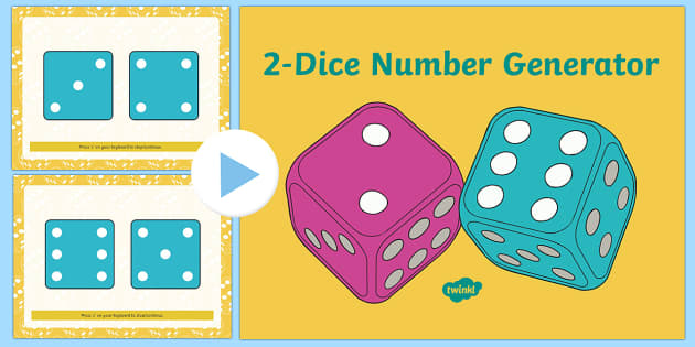 The Dice Roller (1 and 2 Dice) BUNDLE - PPT Template for Probability and  Games