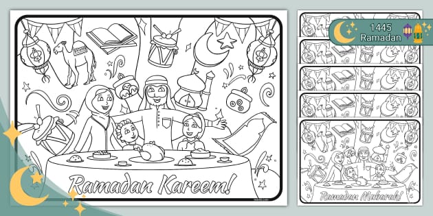 Ramadan Doodle Colouring Sheet Teacher Made Twinkl