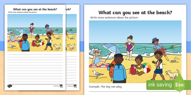 a day at the beach creative writing for grade 1