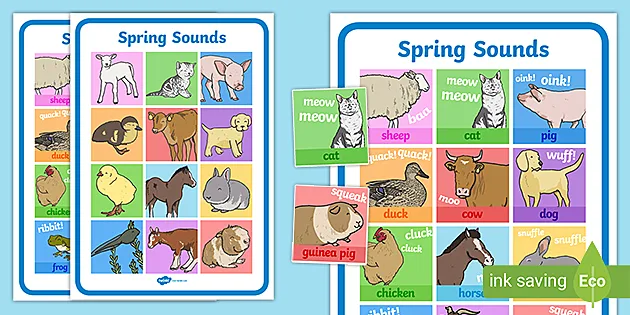 Pack of Animal Sound Worksheets for Preschool Children