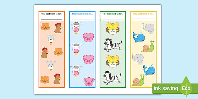 FREE! - Cute Animal Bookmarks - Primary Resources - Twinkl