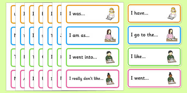 Sentence Starters For Kids Printable