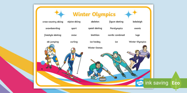 Winter Olympics 2022 Word Mat (teacher made) - Twinkl