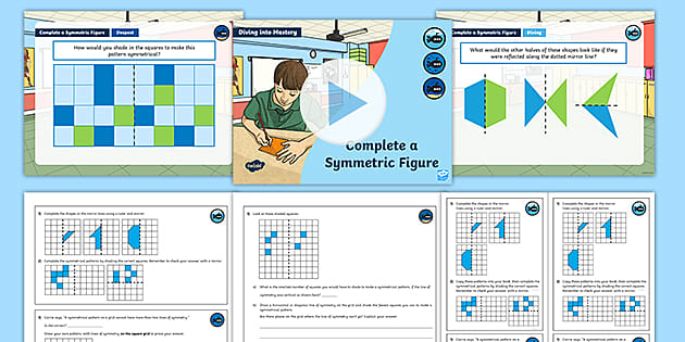 Year 4 White Rose Maths: Complete a Symmetric Figure