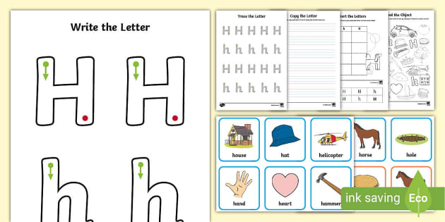 Letter H Printables in Spanish  High frequency words activities, Letter  activities, Word activities