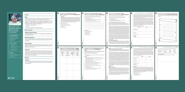 English Intervention Resources 9 | AQA English Language