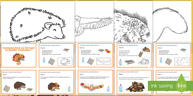 Pack D Activites Manuelles Animaux En Feuilles D Automne