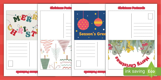 Christmas Postcards 3-6 - Events (teacher made) - Twinkl