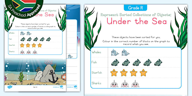 Grade R Data Handling - Under the Sea Activity - Twinkl